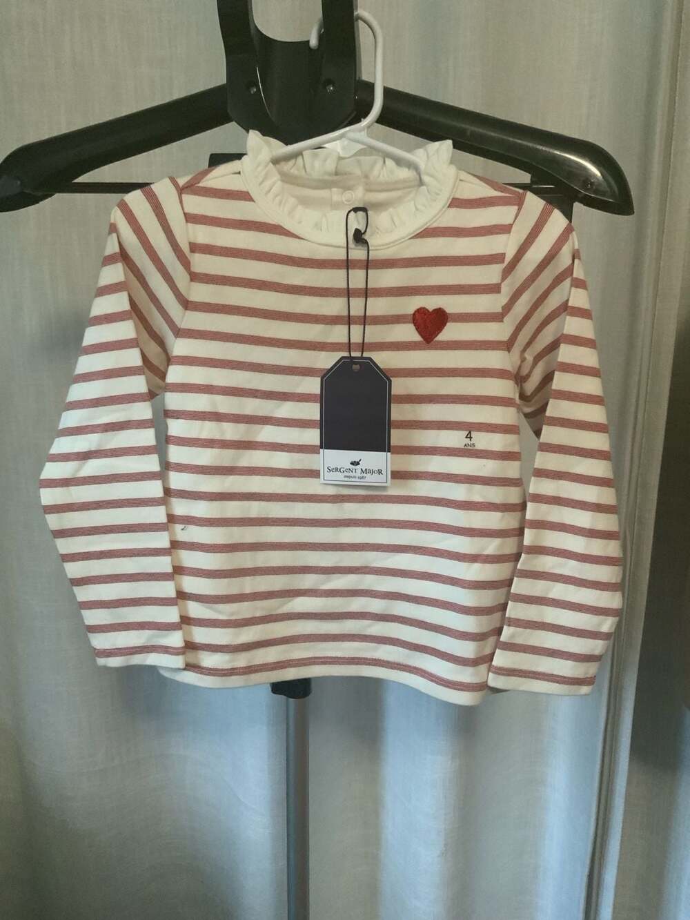 Sergent Major Long Sleeve Shirt Girls Size 4 Ans